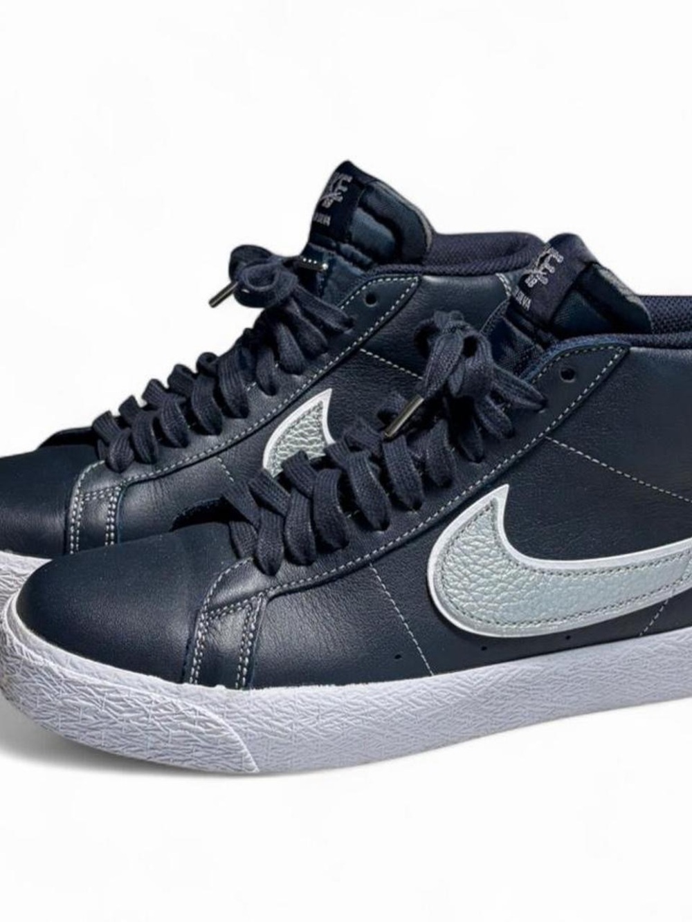 Nike x Mason Silva High Top Sneakers with grey Swoosh